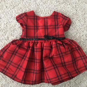 Carters red plaid Christmas dress 3 months 3m